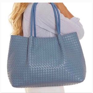 Lulu Dharma Blue Woven Tote